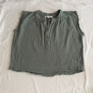 Olivaceous mint green sleeveless top